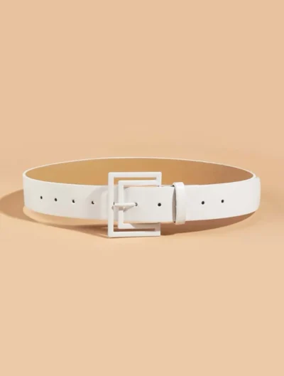 White Buckle Belt,